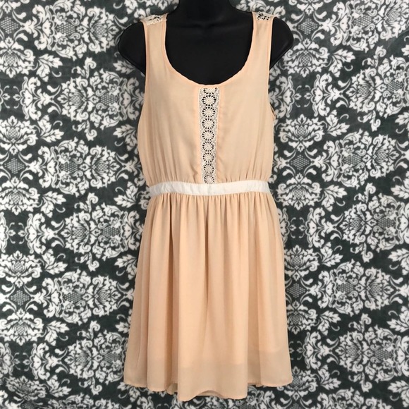 Crochet Peach Sundress by Very J Size M - Picture 1 of 15